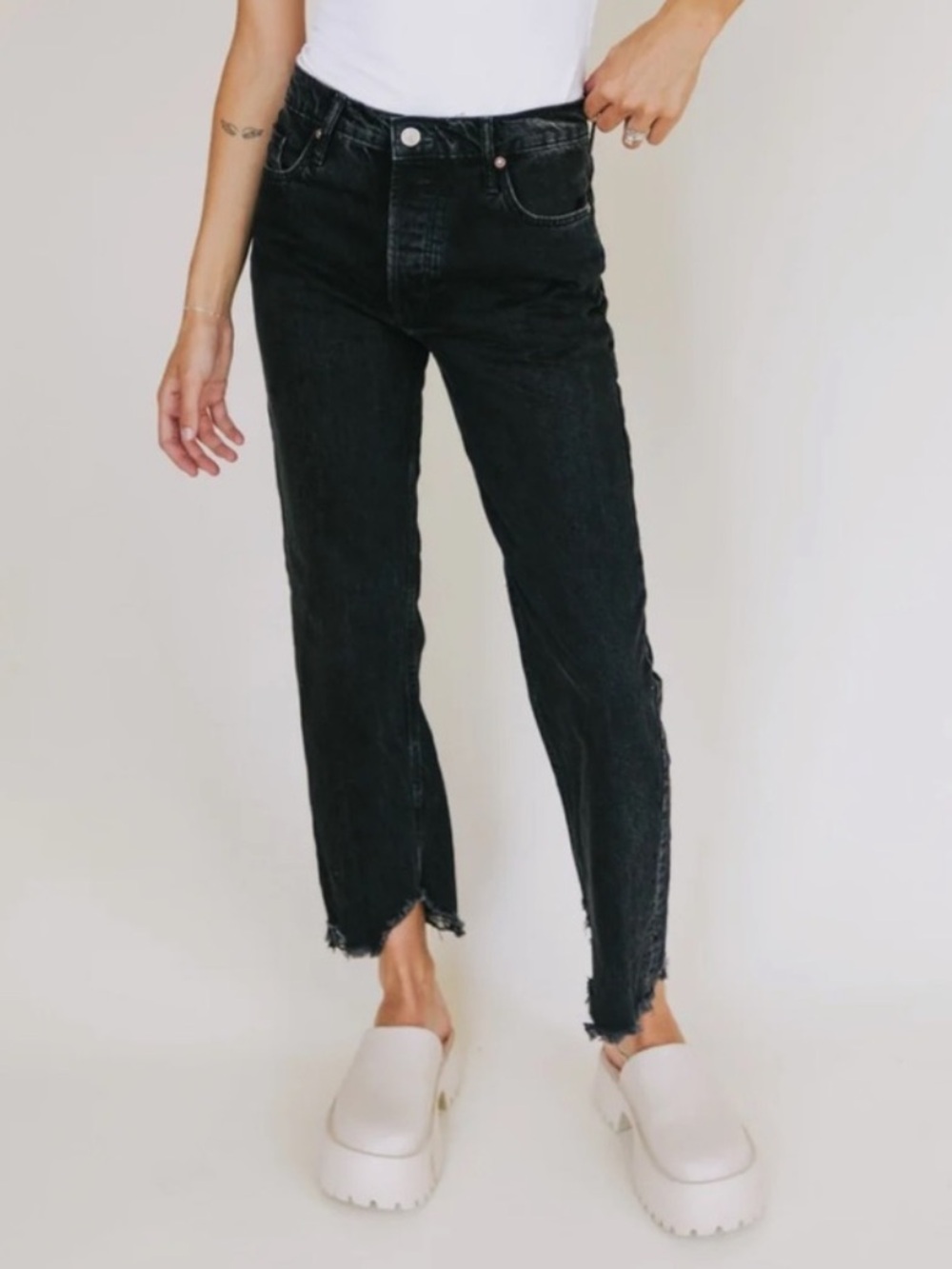 FREE PEOPLE We The Free Tapered Baggy High Rise Boyfriend Fit Jeans NEW Size 31